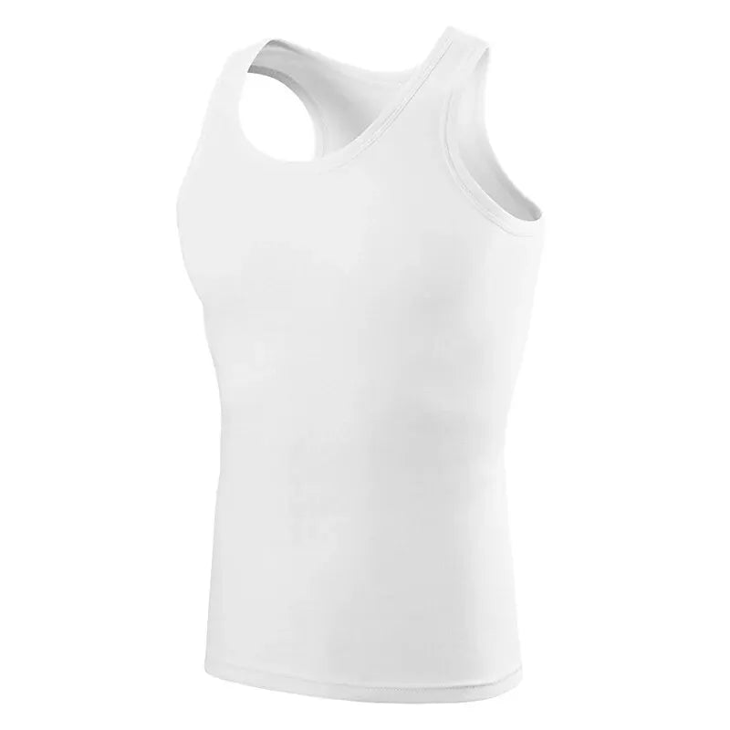 1/3 Pack Four Seasons Men's Cotton Joker Vest Teenagers Simple Fit Sports Fitness T-shirt Middle-aged Casual Sleeveless Shirt 