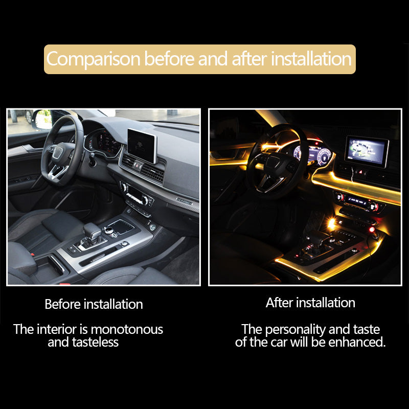 Car Fiber Optic Ambient Light Modified Car Interior Cool Light APP Rhythm Light luz para carro