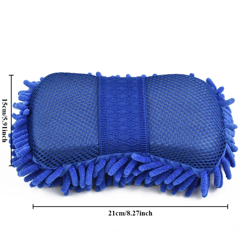 Car Cleaning Sponge Car Wash Care Washing Brush Pad Cleaning Tool Microfiber Polishing Dusting Scratch-free Washing Cars Floors 