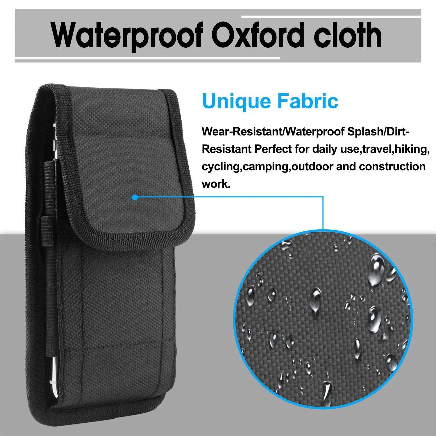Vertical Cell Phone Holster Pouch Wallet Case With Belt Clip For