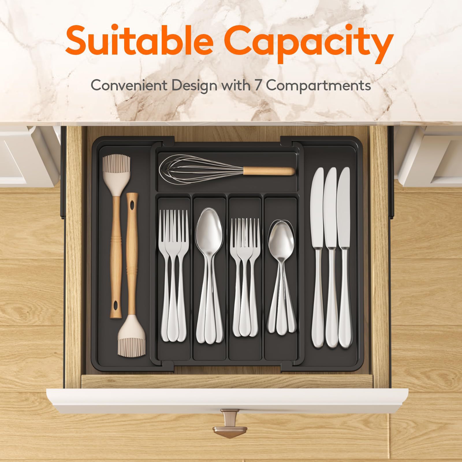 Expandable Kitchen Drawer Organizer For Utensils organizador de cocina