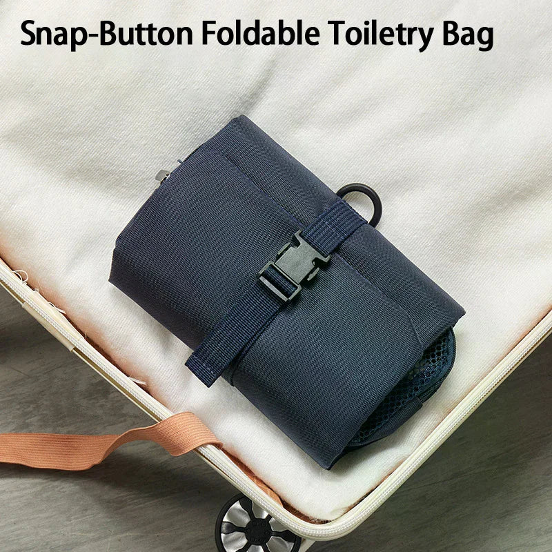 Buckle Folding Toiletry Bag Hook Business Trip Travel Toiletries Storage Bag Cosmetic Bag 