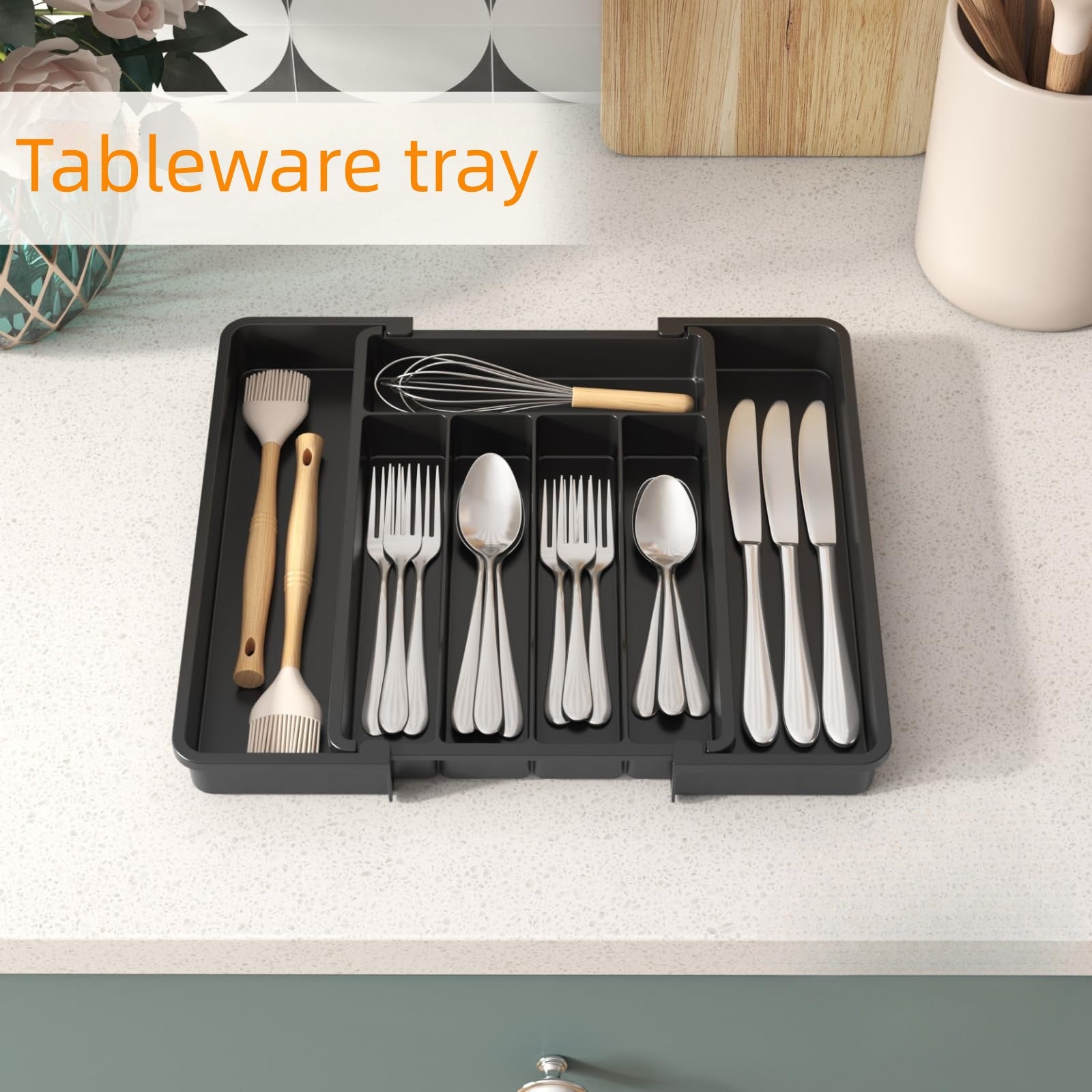 Expandable Kitchen Drawer Organizer For Utensils organizador de cocina