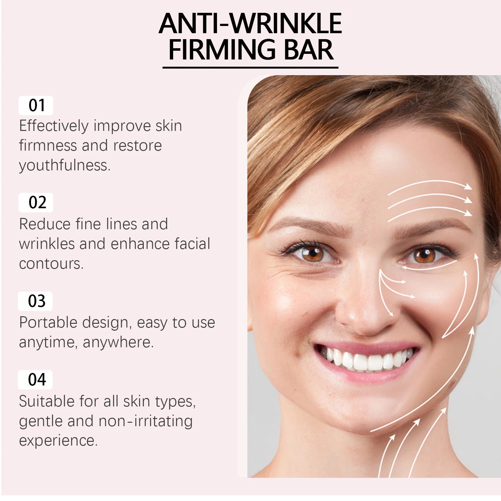 Facial Tightening Stick Anti Aging Fine Moisturizing Firm Lines Lifting Care Elasticity Improve Loose Anti-Wrinkle Firming Bars
