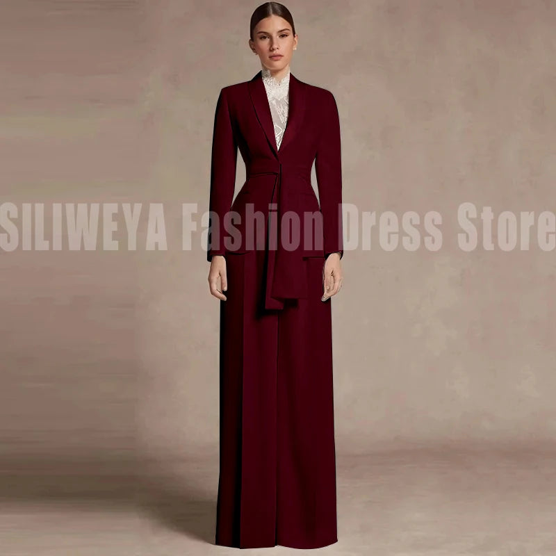 Fashion Office Lady Blazer Pants Female Suit Formal White Jacket Trouser Business Work Wear 2 Piece Set Conjuntos De Mujer
