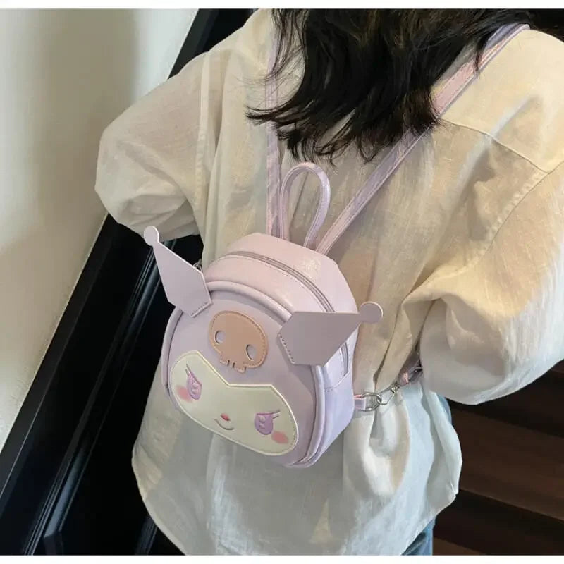 Kuromi Backpack Cute Cartoon New Small Mini Schoolbag Packet Girl Kawaii Cartoon Anime Figure Bags for Woman Travel Storage 