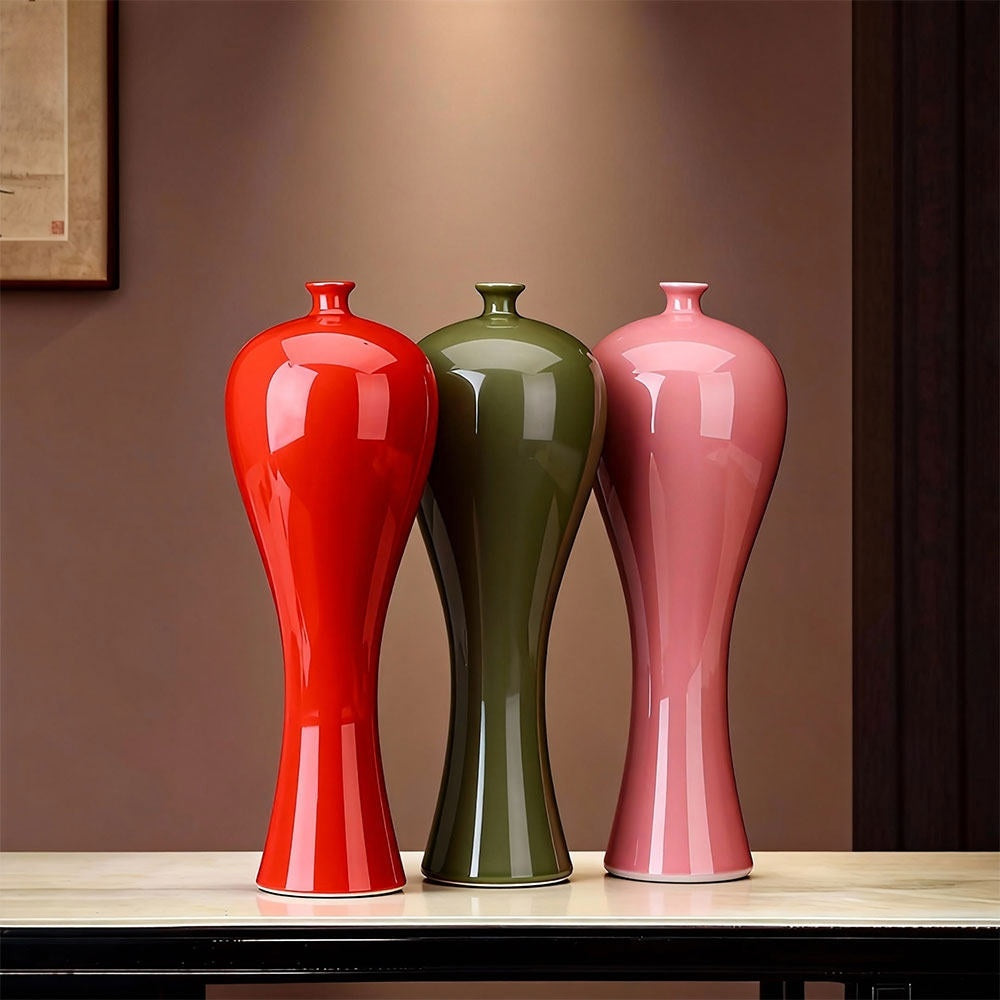 Home Decor Ceramic Color-Glazed Beauty Vase