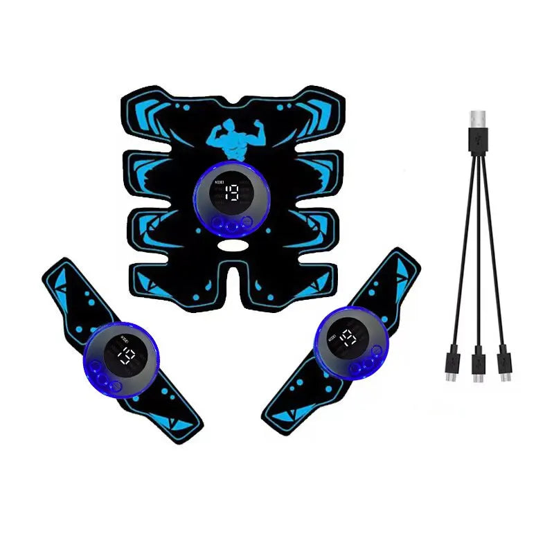 3-in-1 Wireless EMS Muscle Stimulator – USB Rechargeable for Abdominal Arm & Full Anywhere Use