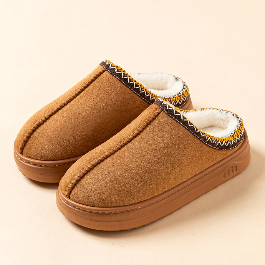Soft Winter Bedroom Cozy Plush Women's Slippers Boots Indoor Leisure Fashion Warm Non-slip Fuzzy Couples Girl's Home Shoes