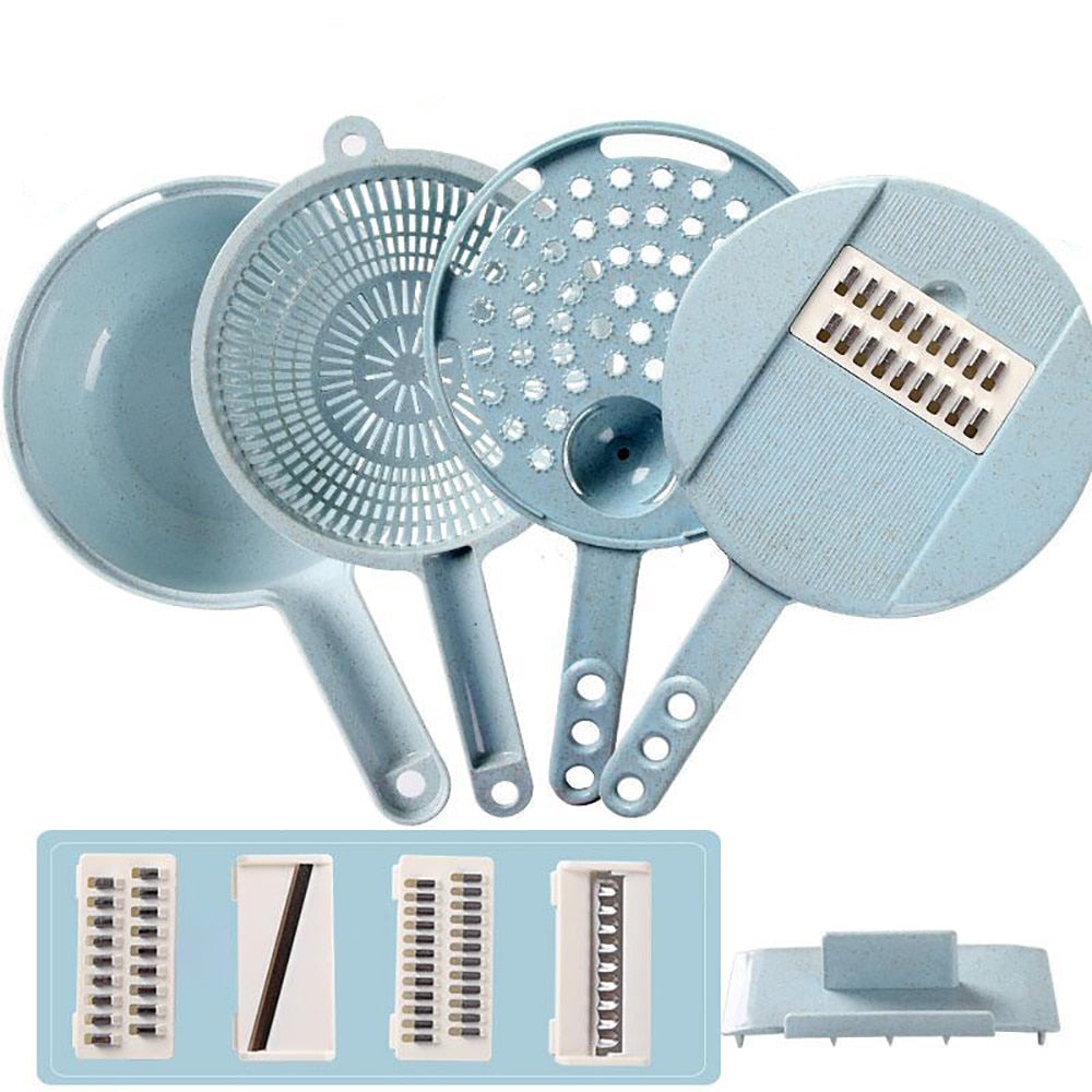8 In 1 Mandoline Slicer Vegetable Slicer Potato Peeler Carrot Onion Grater With Strainer Vegetable Cutter Kitchen Accessories  de cocina