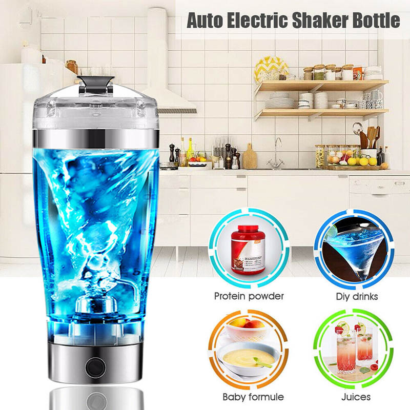 Electric Protein Shake Stirrer USB Shake Bottle Milk Coffee Blender Kettle Sports And Fitness Charging Electric Shaker Cup Creativo Usb CARGA AUTOMÁTICA taza de mezcla eléctrica taza de café leche