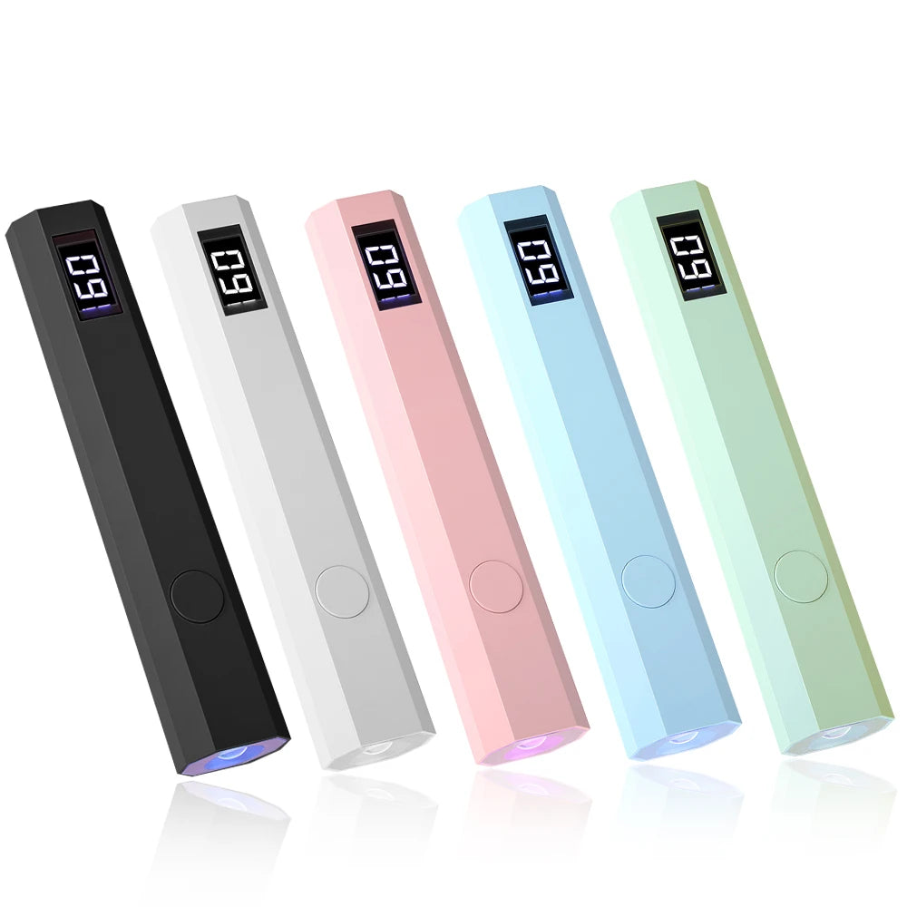 YIKOOLIN Mini Handheld UV Light Fast Gel Nail Drying Lamp for Home Salon Tools Professional Nail Phototherapy Flashlight Pen 
