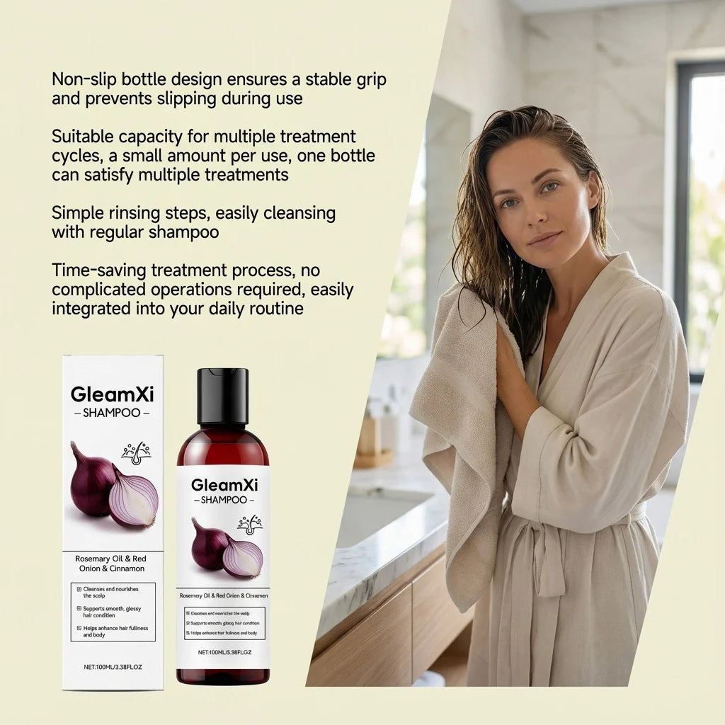 Red Onion Biotin Shampoo Gentle Cleansing Oil Control Thickening Smoothing Moisturizing Anti Hair Loss Volumizing Hair Shampoo