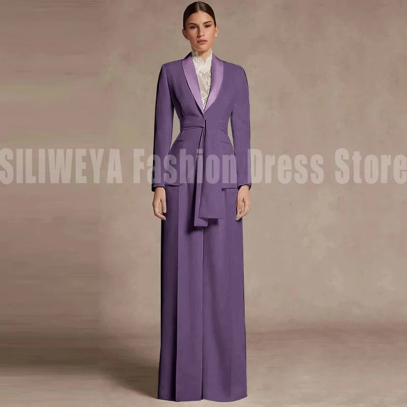 Fashion Office Lady Blazer Pants Female Suit Formal White Jacket Trouser Business Work Wear 2 Piece Set Conjuntos De Mujer