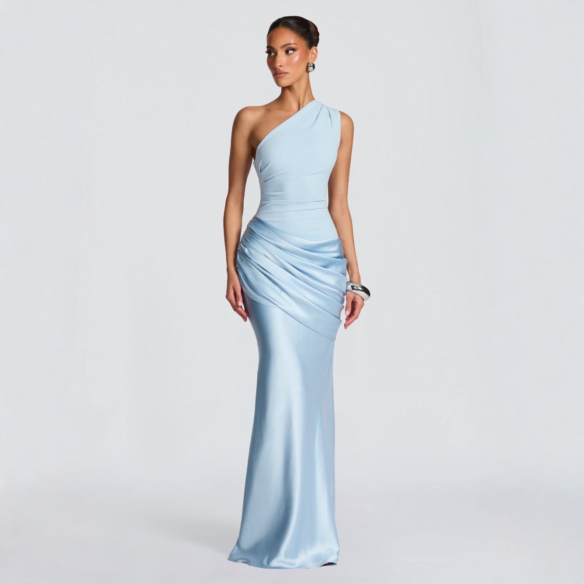 Slim Off-shoulder Bodycon Maxi Dress Solid Color Sleeveless  Evening Party Gown Dresses For Women Clothing. VestIdo