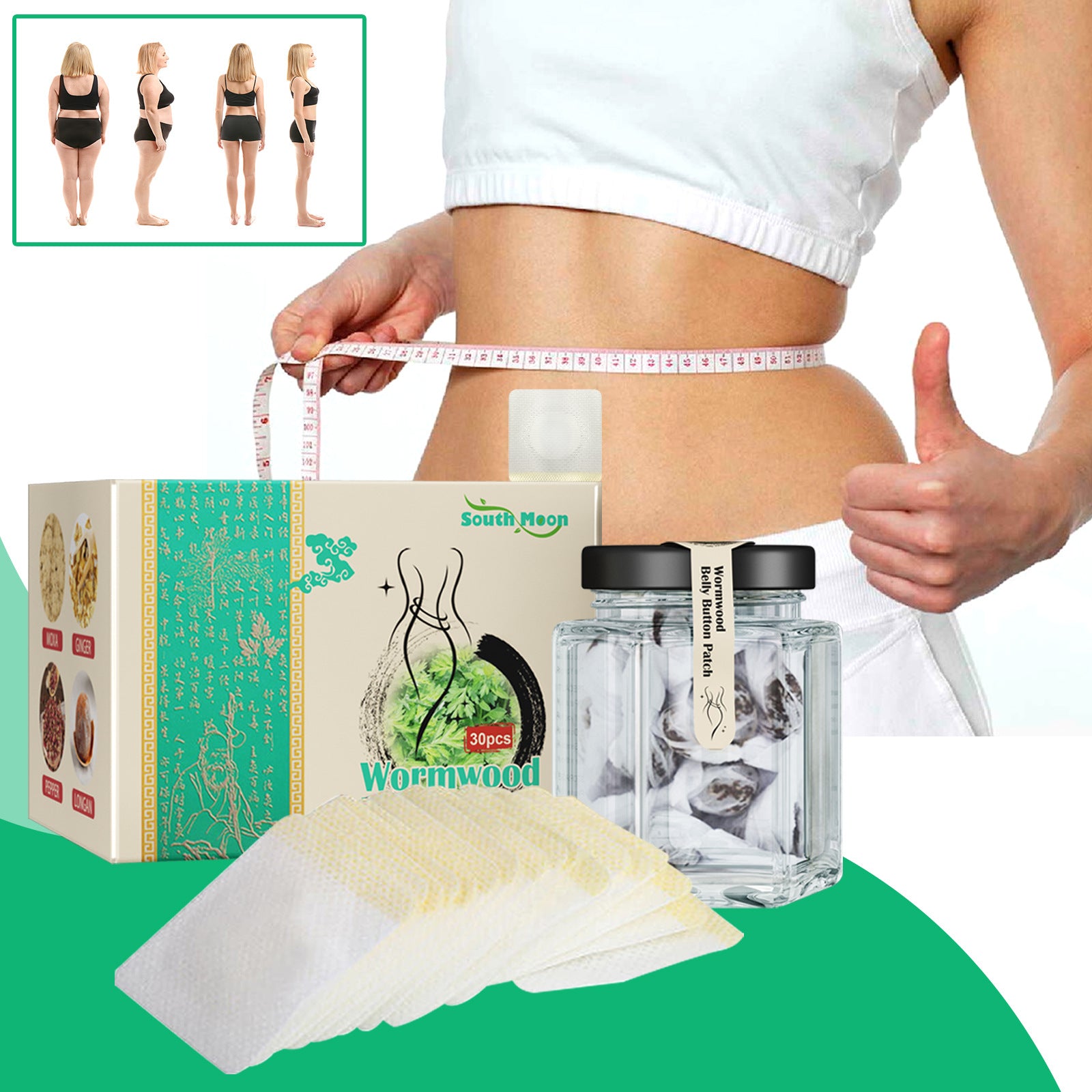 Argy Wormwood Navel Stickers Light Big Belly Body Shaping Bodybuilding Stickers