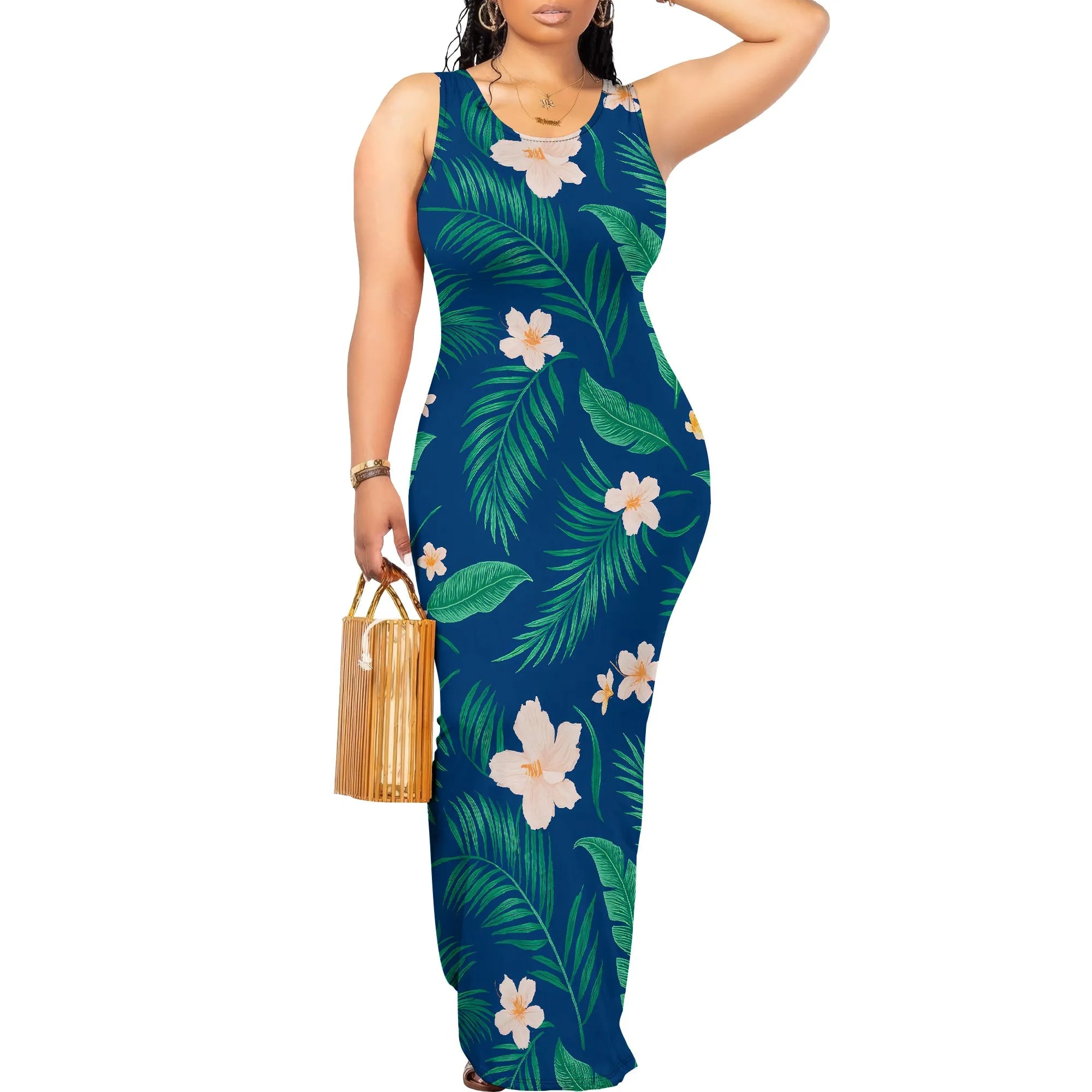 Women Summer Long Dress Casual Slip Sexy Slim Sleeveless Bodycon Maxi Dresses for Women 2025