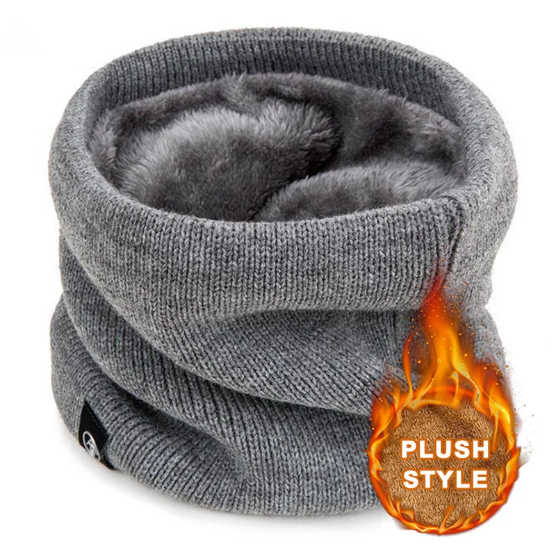 Fashion Soft Knitted Neck Warmer Sport Scarf Women Men Face Cover Winter Skating Running Warm Scarves Thick Cold-proof Collar 