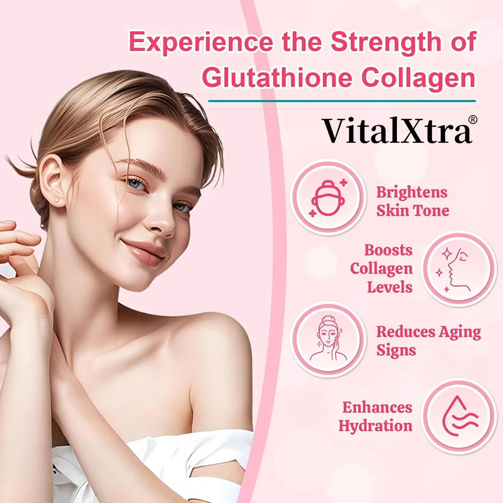Glutathione Collagen 1000mg, Highly Absorbable Supplement, Supports Skin Health, Immunity, and Liver Function, 120 Capsules