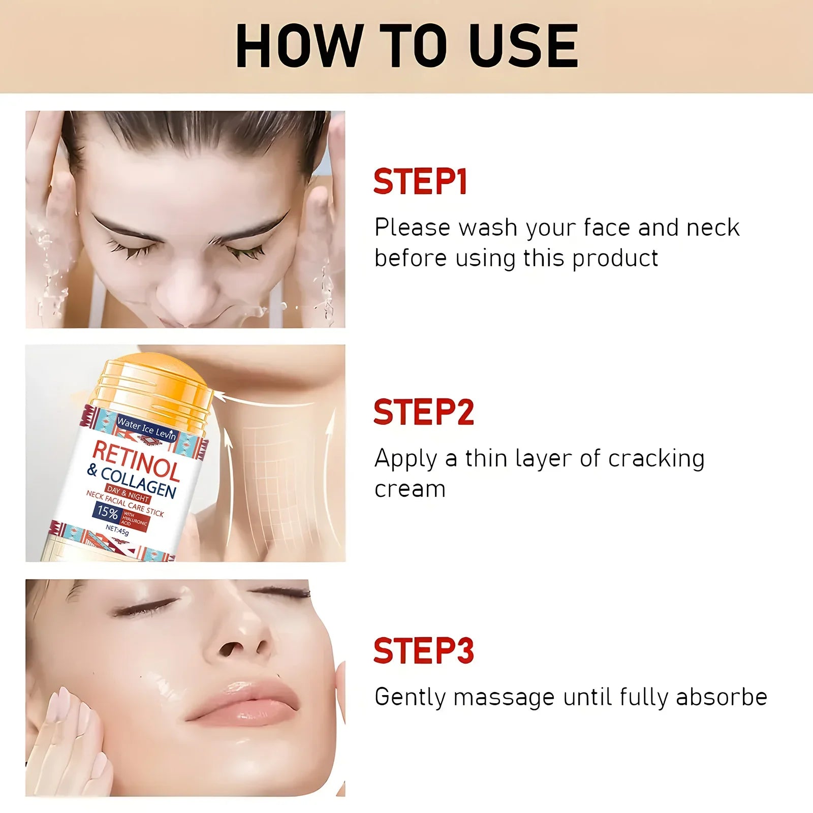 Retinol Lifting Firming Cream Stick Collagen Smooth wrinkles Face Cream For Moisturizer Whitening Brighten Skin Product