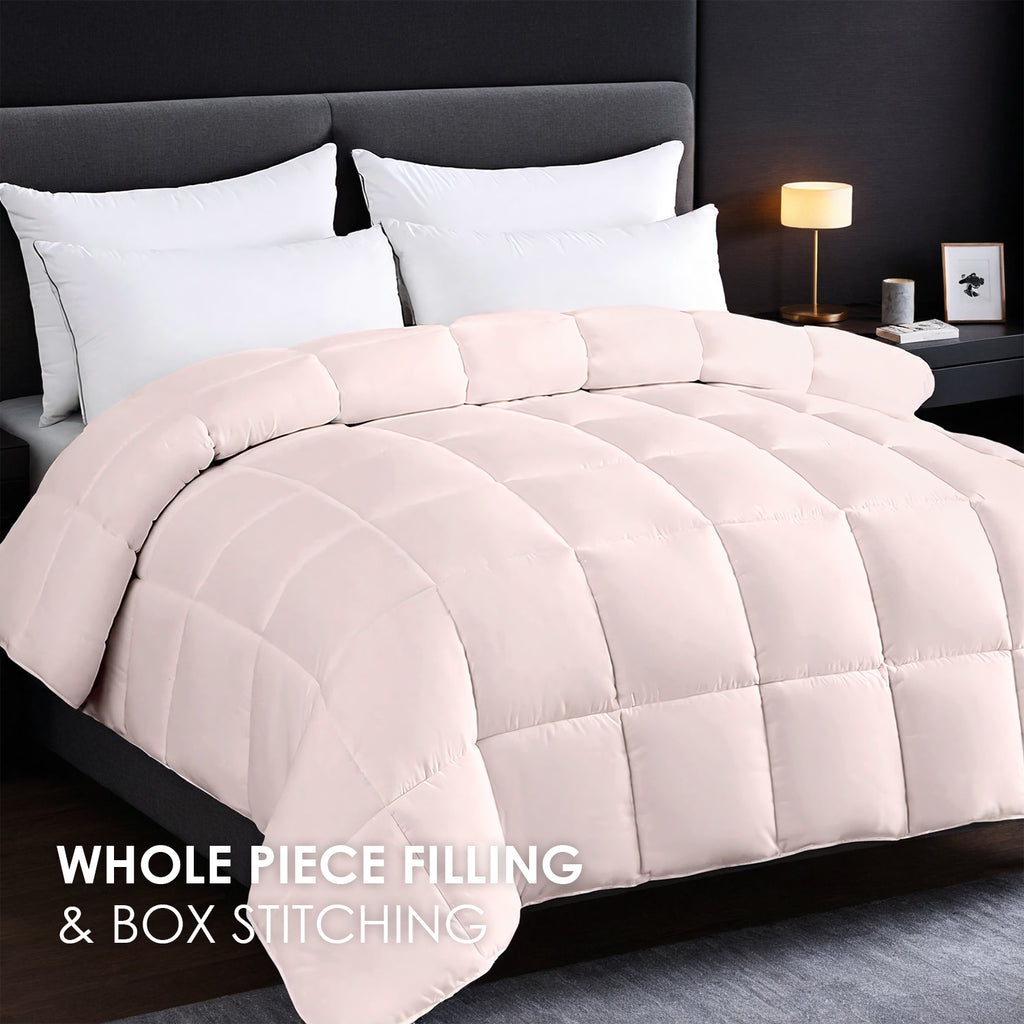 Pink Extra Large Plump Thick Duvet Enhanced Warmth Skin Friendly Comfort. Fits Single Double Beds. Luxury Hotel Grade Insert For Bedroom Use. Perfect Christmas Gift Replacement. Colchas