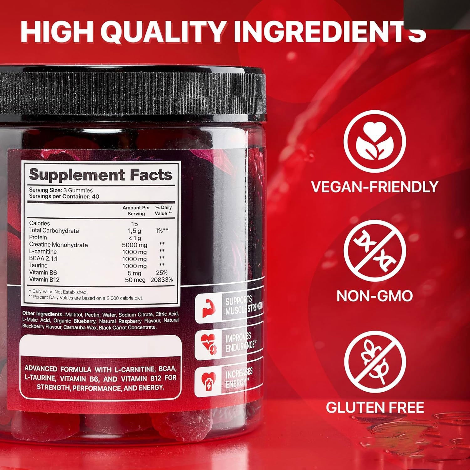 Creatine Gummies and Vitamins