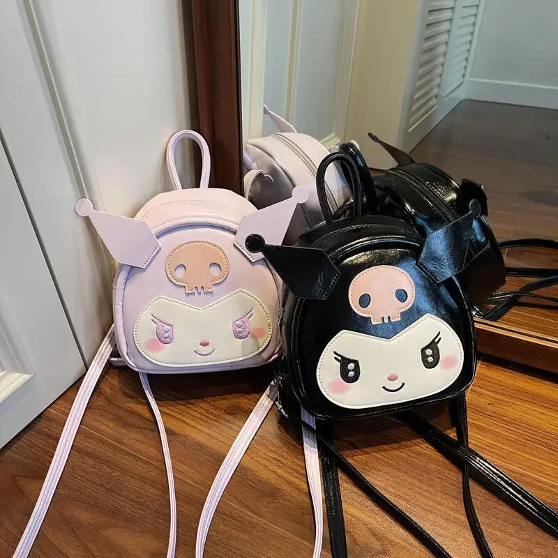 Kuromi Backpack Cute Cartoon New Small Mini Schoolbag Packet Girl Kawaii Cartoon Anime Figure Bags for Woman Travel Storage 