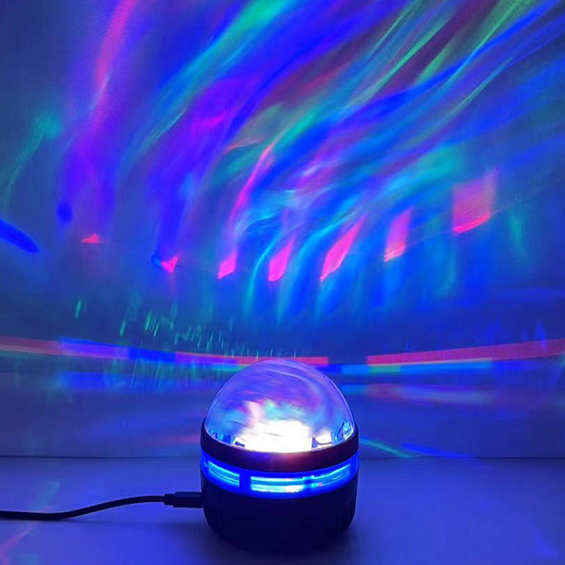 Northern Lights Water Ripple Starry Sky Projection Lamp Atmosphere Light Mini Magic Ball Color Lights lámpara de proyección