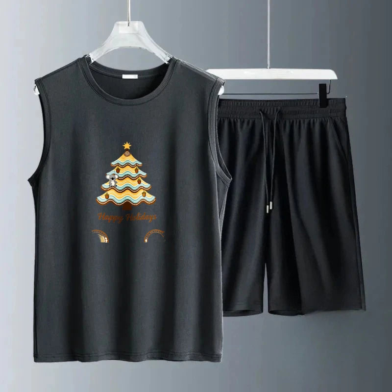 Men's Tank top Sets football Short Sleeve+ Shorts Breathable Summe training suit set men men's clothing set Polyester Fashion