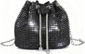Elegant Evening Bags Womens Fashion Rhinestone Clutch Backpack Sparkly Shoulder Bag for Ladies Party Travel
