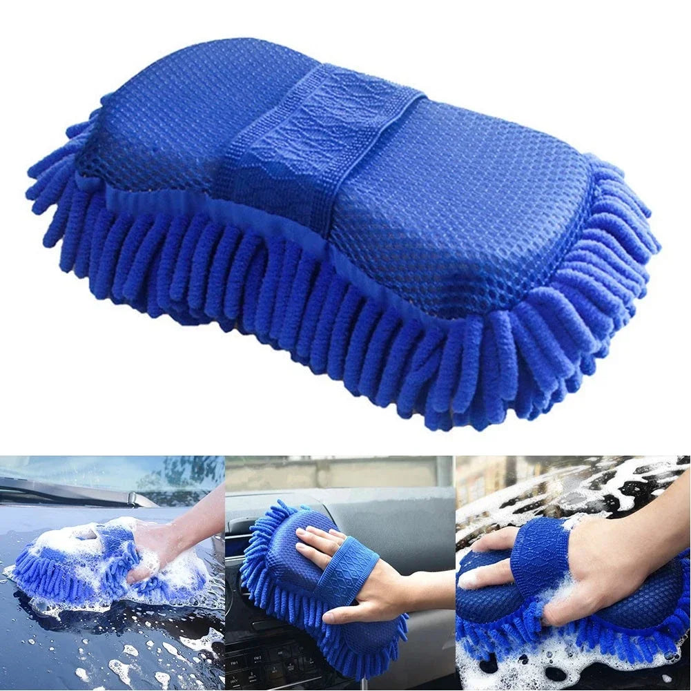 Car Cleaning Sponge Car Wash Care Washing Brush Pad Cleaning Tool Microfiber Polishing Dusting Scratch-free Washing Cars Floors 