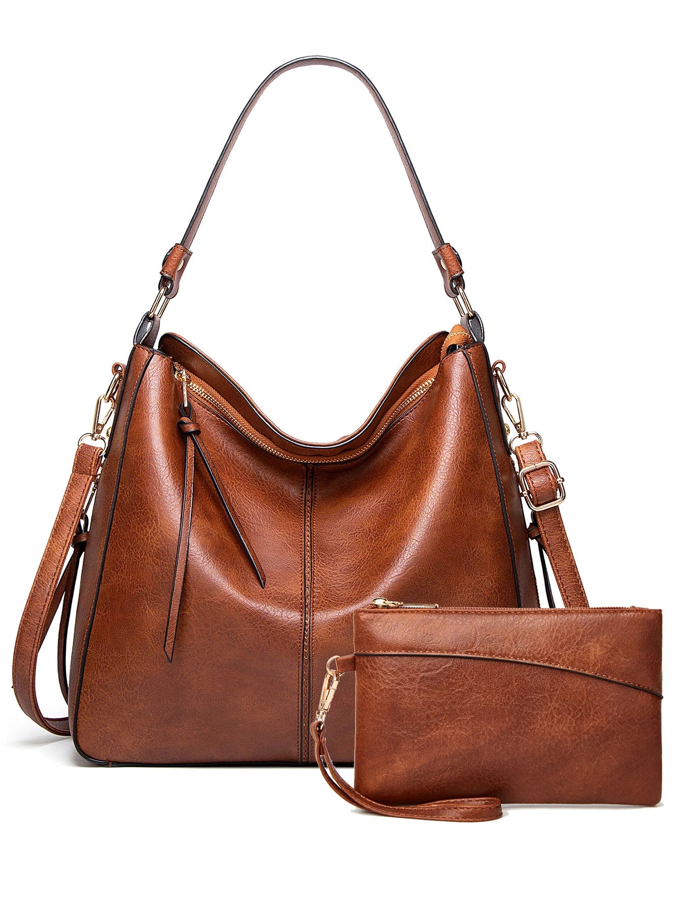 2-Piece Set Large-Capacity Fashionable Versatile New Style Women's Minimalist Handheld & Crossbody Bag