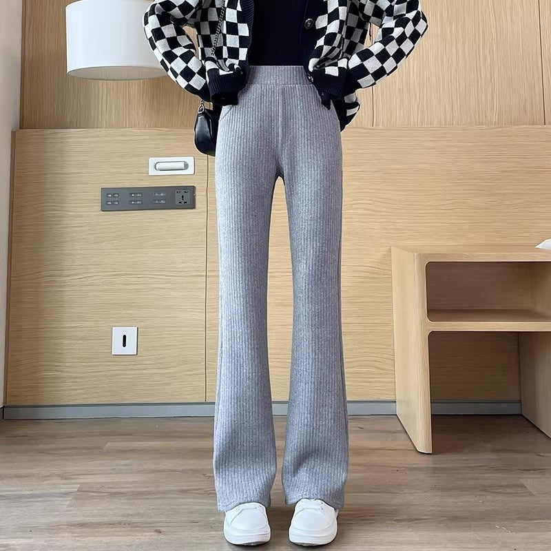 Chenille Wide-leg Pants For Women Extra-thick Version