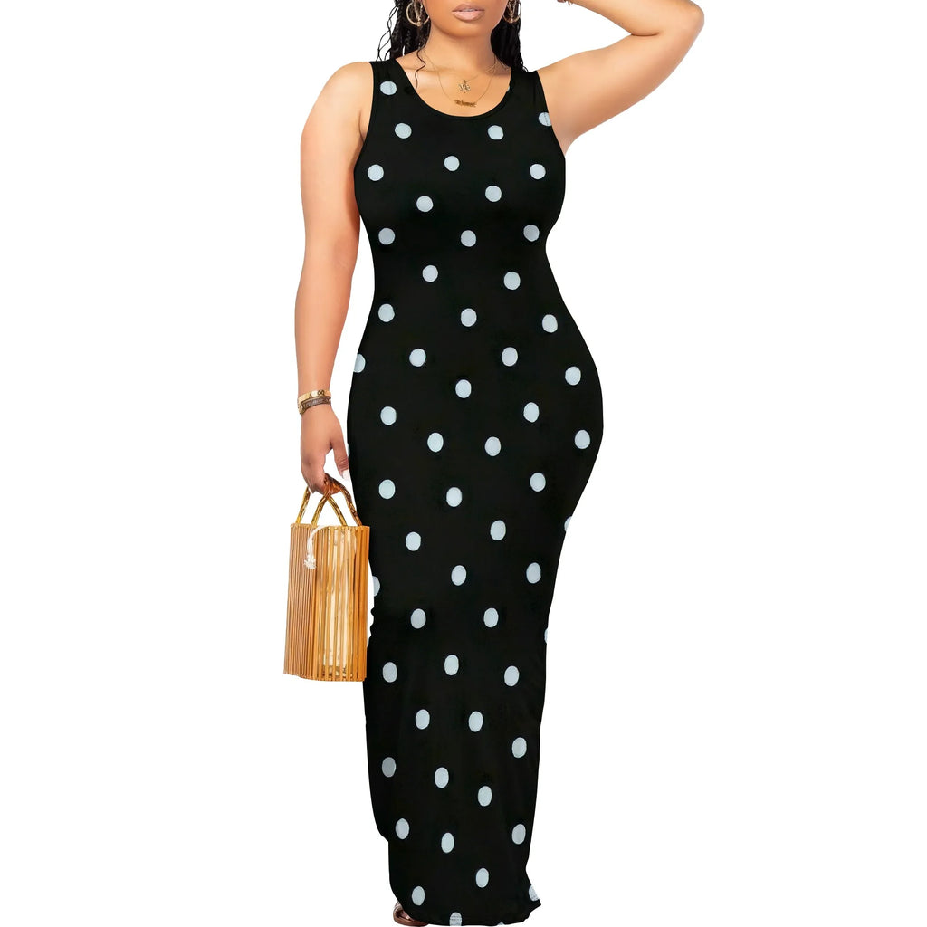 Women Summer Long Dress Casual Slip Sexy Slim Sleeveless Bodycon Maxi Dresses for Women 2025