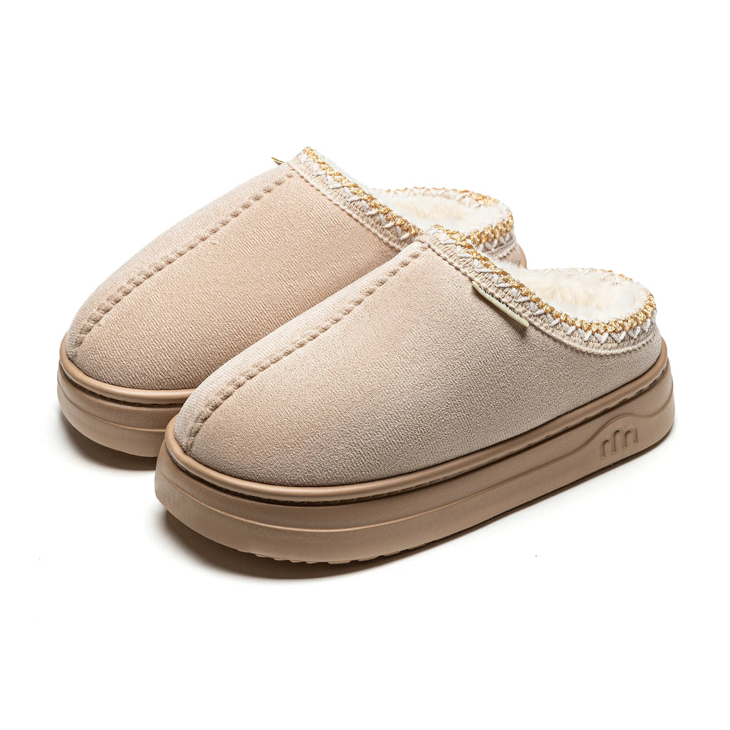 Winter Anti-slip Women's Soft Slipper Boots Fashion Couples Outdoor Casual Indoor Fuzzy Warm Comfort Men Plush Houseshoes Girls