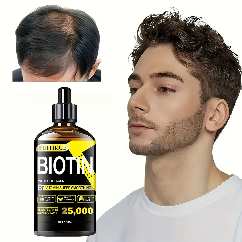 Biotin Collagen Care Oil 100ml - Rich in Vitamin B7, healthy plant-based formula, fast absorption, for super smooth hair