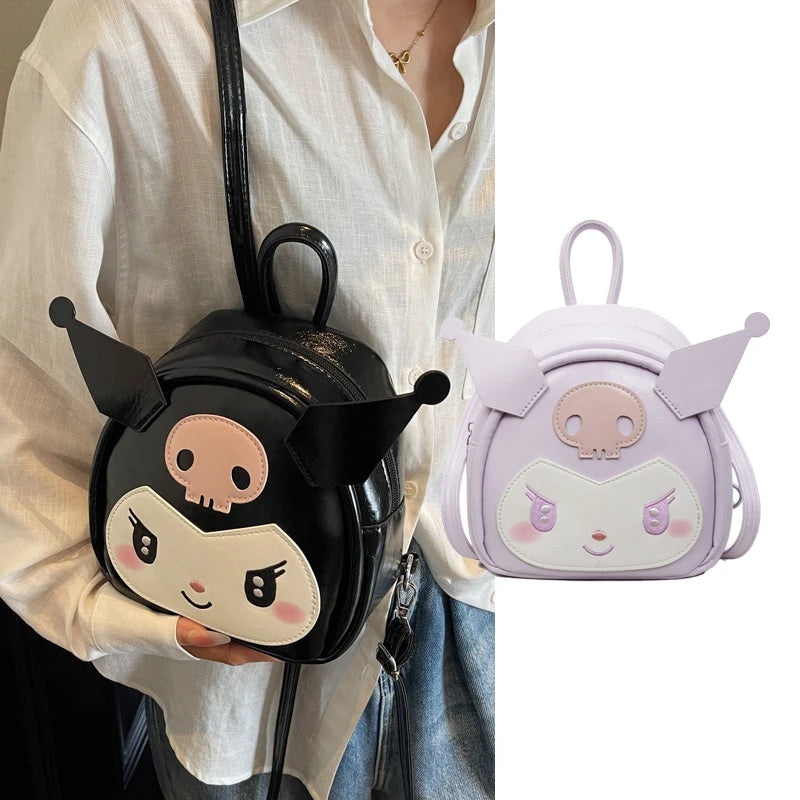 Kuromi Backpack Cute Cartoon New Small Mini Schoolbag Packet Girl Kawaii Cartoon Anime Figure Bags for Woman Travel Storage 