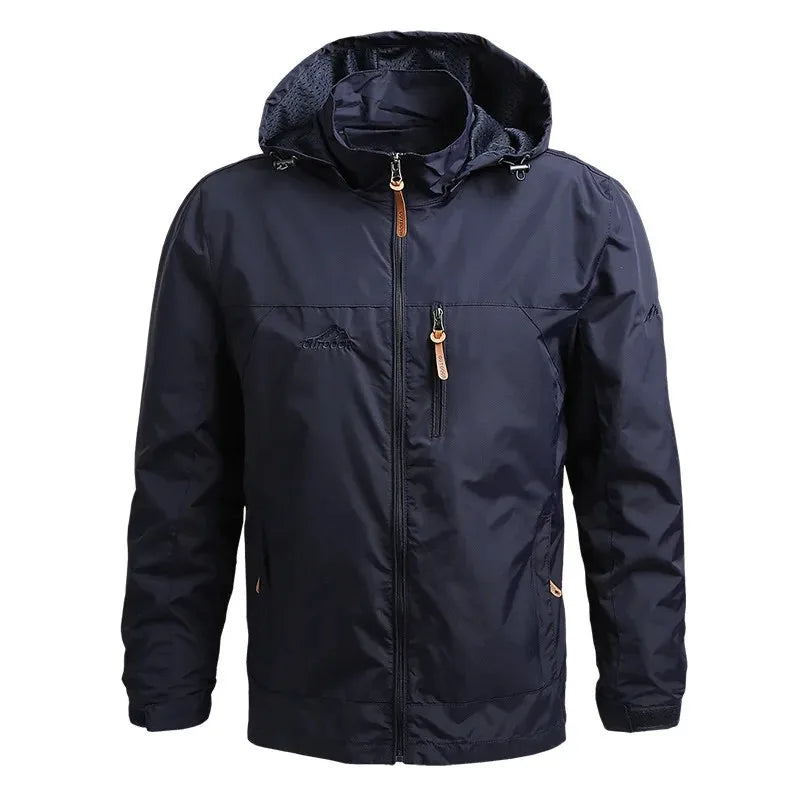 Waterproof Tactical Windbreaker for Men - Hooded Outdoor Field Climbing Jacket European Size S-5XL Thin Military Outwear 
