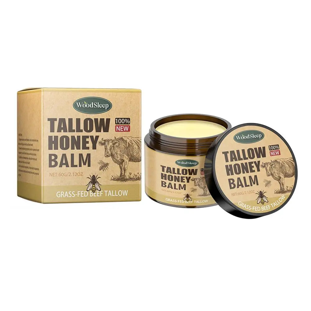 Beef Tallow Honey Moisturizer/Ginseng Cream Moistrizing Nourishing Hydrating Brightening Face Skin Rejuvenation Korean Cosmetics