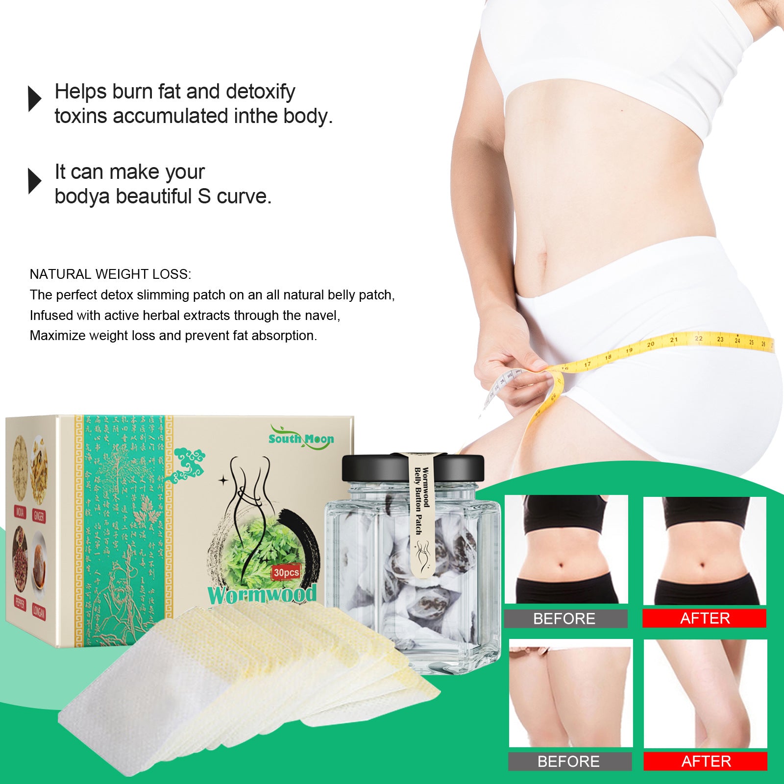 Argy Wormwood Navel Stickers Light Big Belly Body Shaping Bodybuilding Stickers