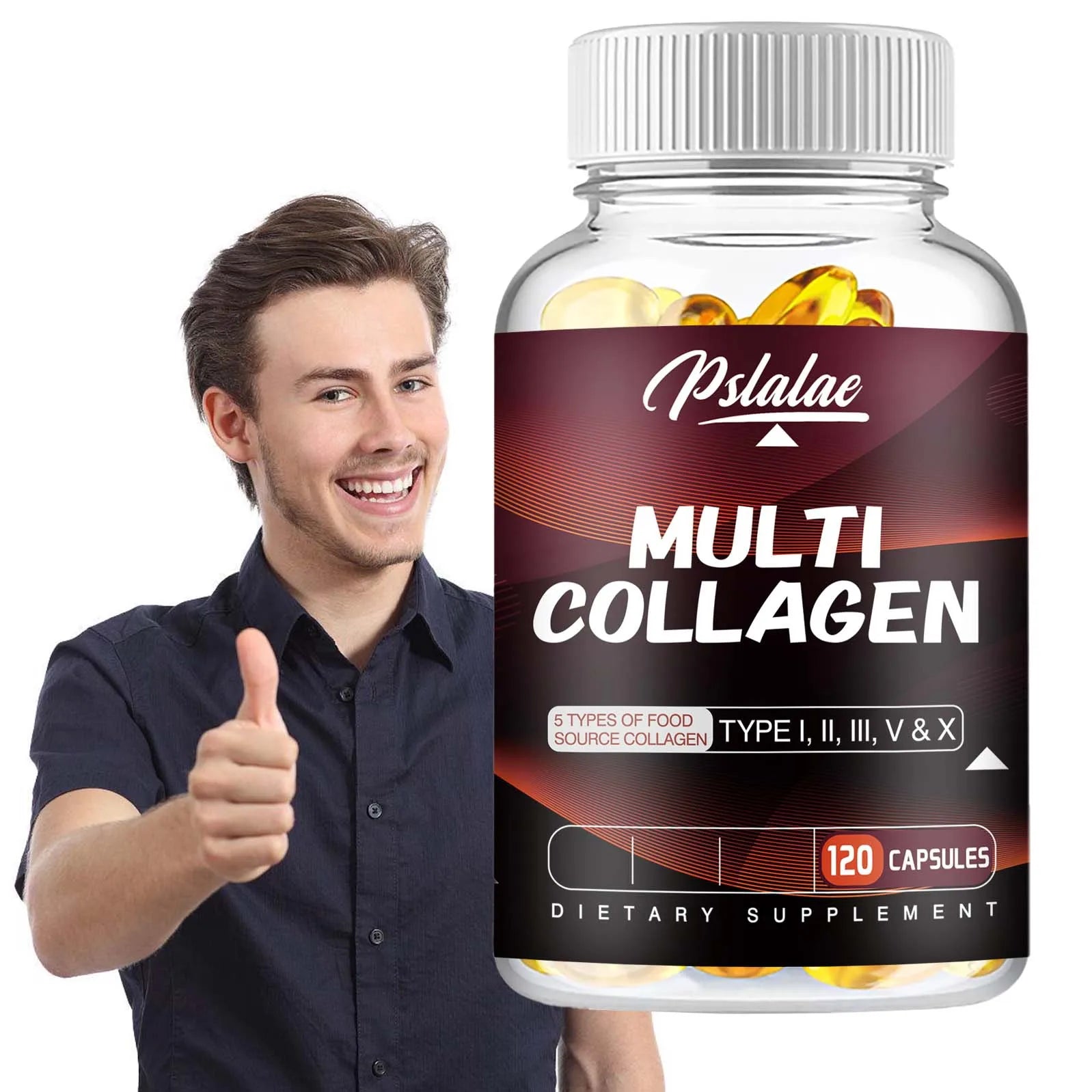 Multi Collagen Supplement - Bone Support, Joint, Skin And Nail Health - 120 Capsules