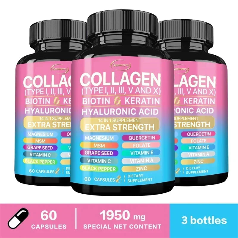 Collagen Supplement - Supports Skin Health, Boosts Immunity and Maintains Overall Well-being, Anti-aging 