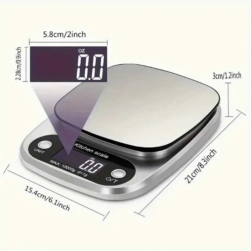 1pc Accurate Digital Kitchen Scale for Cooking and Baking - 22lb Capacity in Grams and Ounces Perfect for Coffee Meat and More 