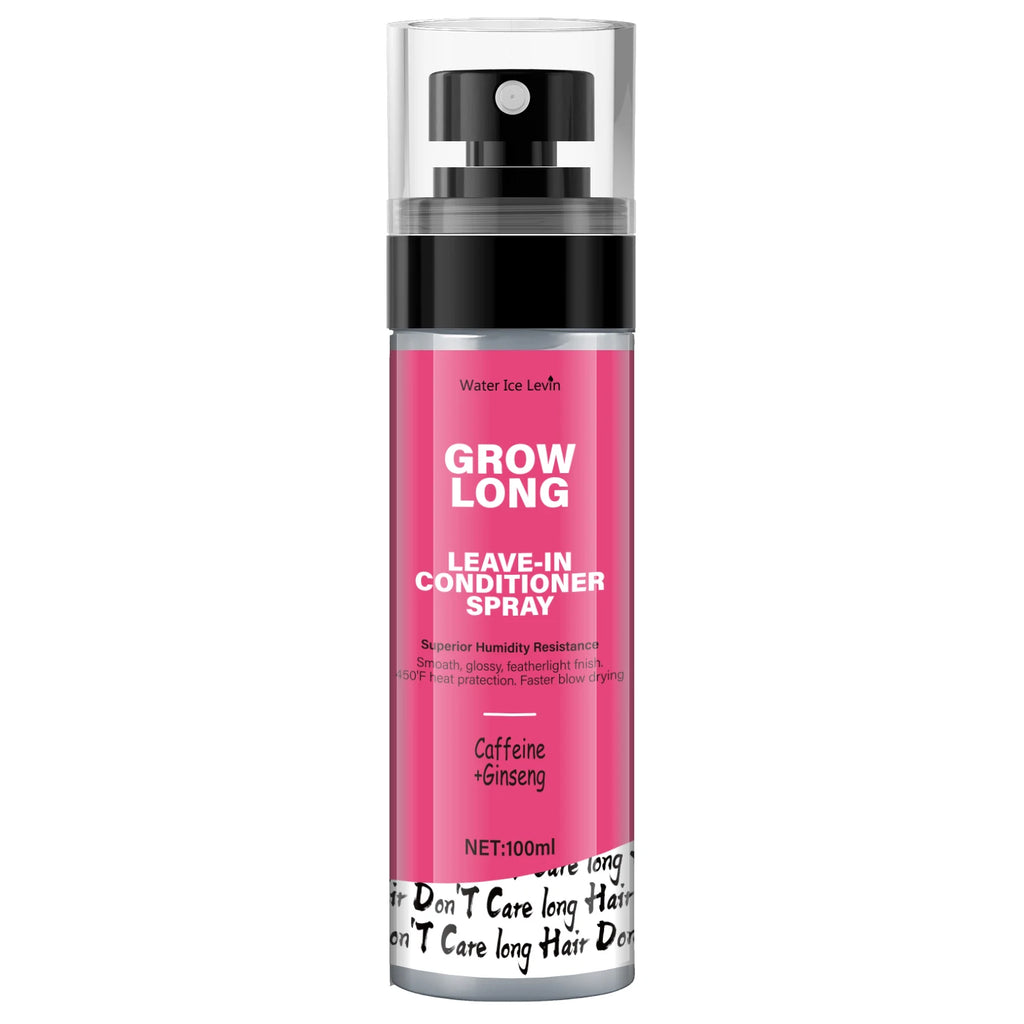 Leave-In Conditioner Spray and Softener, Long Biotin - Anti-Frizz Deep Conditioner for Split Ends and Fracture - Vitamin E, Caffeine and Ginseng, Suitable for Curly Hair, Dry and Damaged Hair 