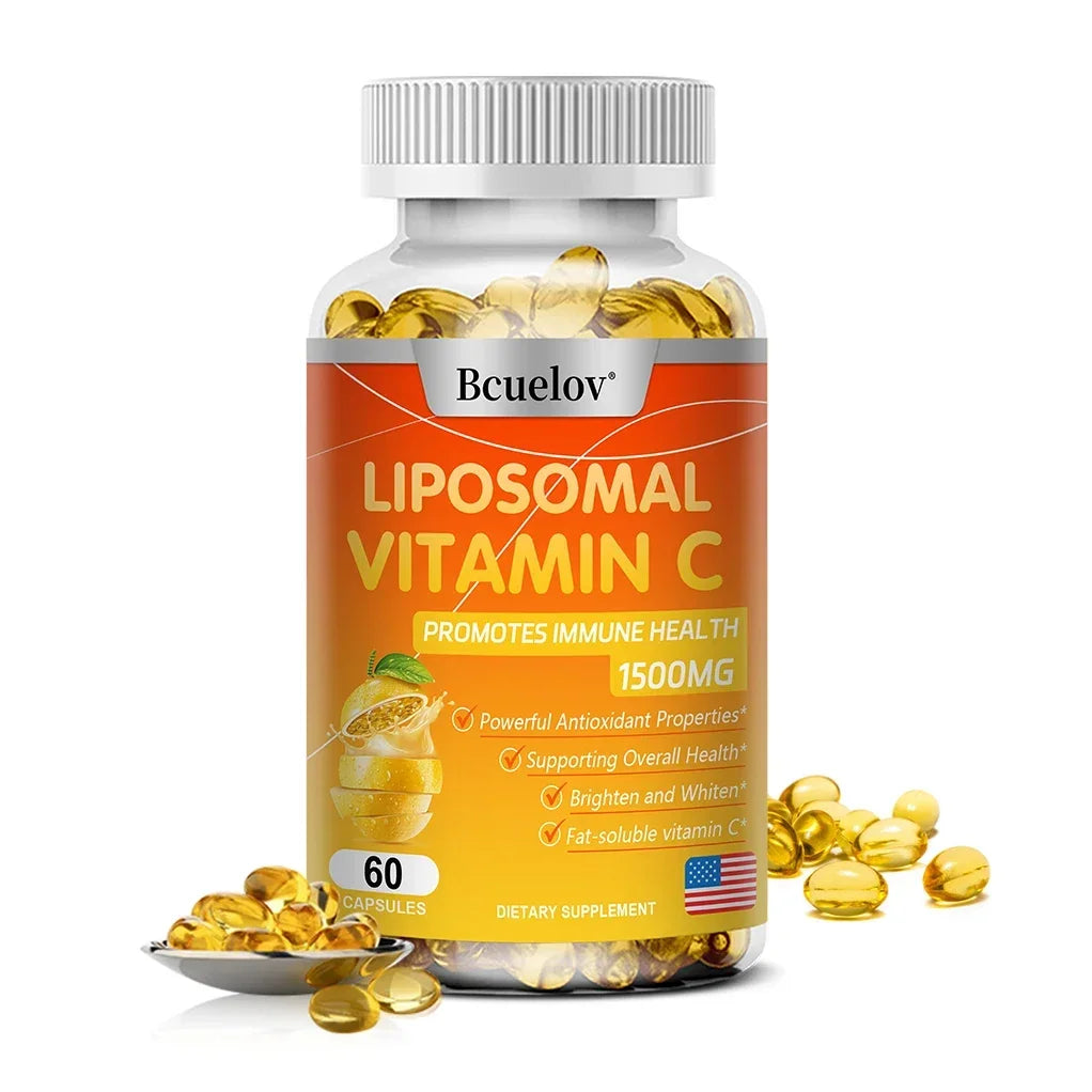 Liposomal Vitamin C - Promotes Collagen Production, Supports Skin, Immune Health, Powerful Antioxidant, Energy Supplement 