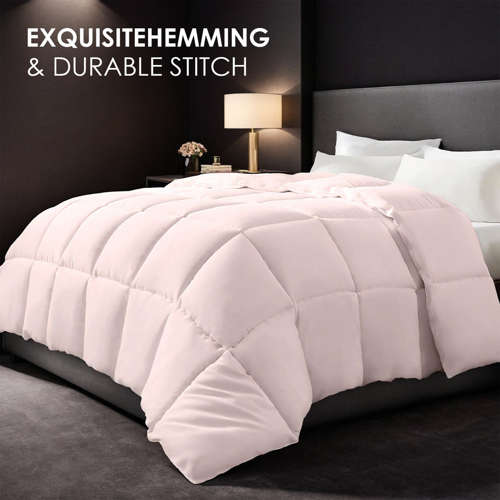 Pink Extra Large Plump Thick Duvet Enhanced Warmth Skin Friendly Comfort. Fits Single Double Beds. Luxury Hotel Grade Insert For Bedroom Use. Perfect Christmas Gift Replacement. Colchas