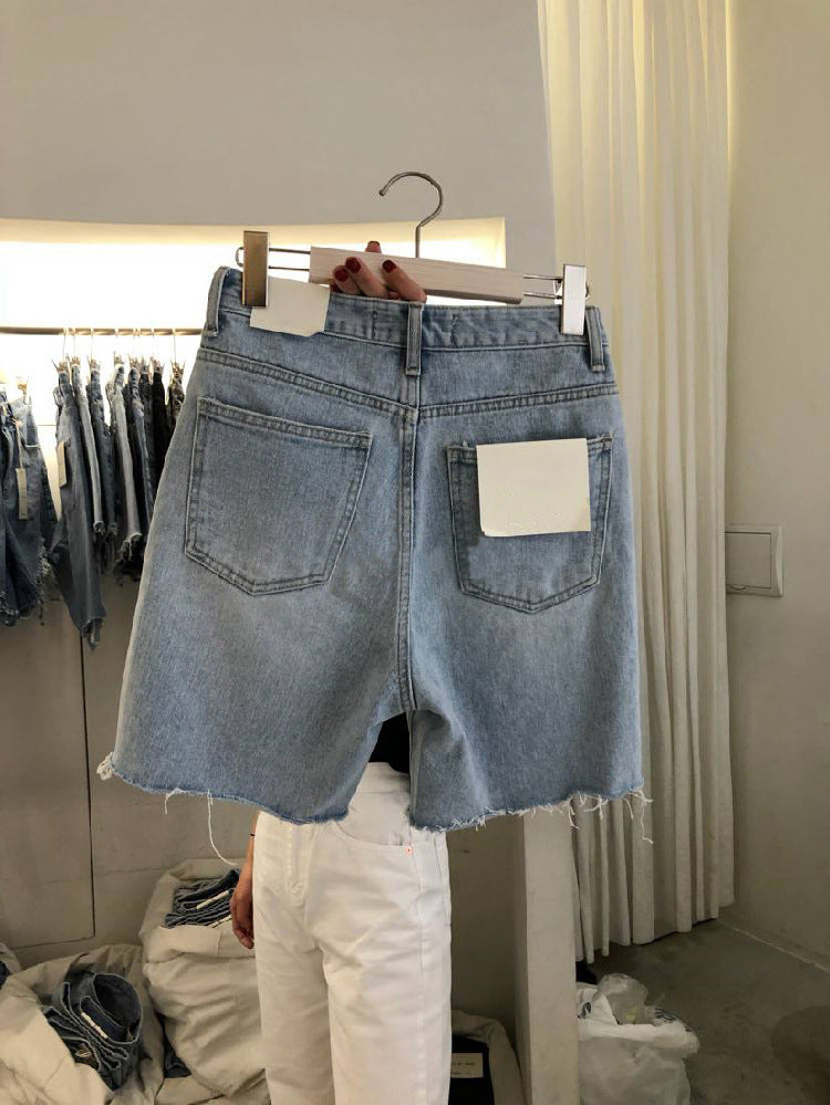 Women's Loose Casual Five-point Denim Shorts