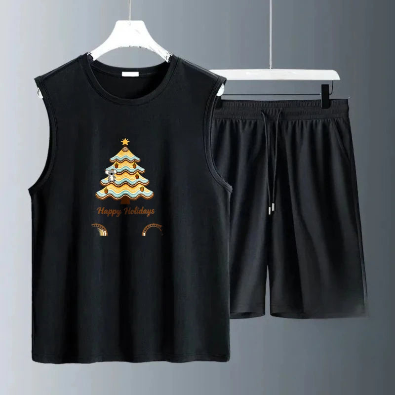 Men's Tank top Sets football Short Sleeve+ Shorts Breathable Summe training suit set men men's clothing set Polyester Fashion