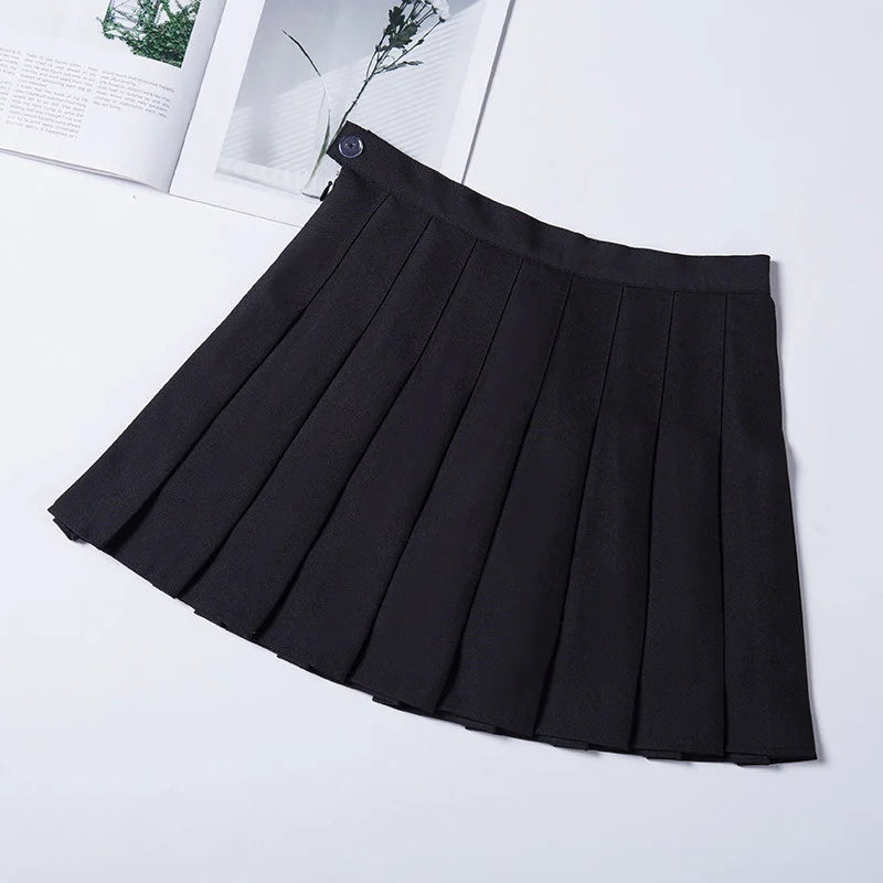 Women's Skirt Without Shorts Fashion Korean Style Clothing Black Harajuku Plaid Falda Short De Mujer Mini Pleated Skirts For Girls 