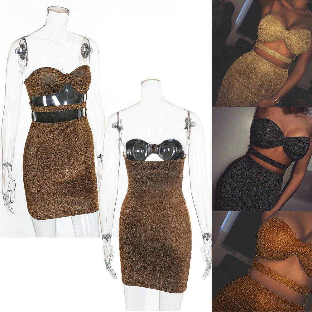 Sexy slim sequin wrap chest bag hip club dress vestido